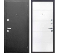 Дверь мет 9см Серебро Эмалит белый 860мм Левая