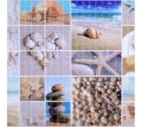 Панели ПВХ Мозаика Морской берег 0,3мм 956*480/10  №2/3
