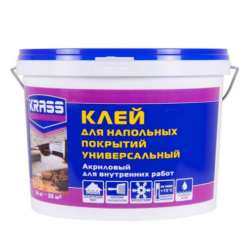 Клей KRASS для напольных покрытий акрил 1,3кг Л-С