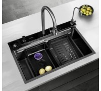 Мойка врезная ПРОФСАН 750*460*200 нерж сталь графит