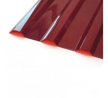 Монолитный поликарбонат гранат 1050*2000*0,8мм трапеция