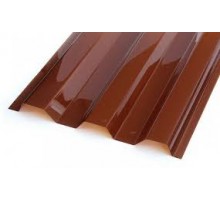Монолитный поликарбонат коричневый 1050*2000*1,0мм трапеция