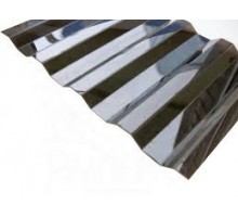 Монолитный поликарбонат серый 1050*2000*1,0мм трапеция																													