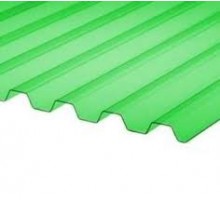Монолитный поликарбонат зеленый 1050*2000*0,8мм трапеция