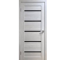 Дверь Ника-2 Ривьера айс ПВХ стекло черное