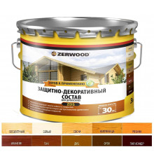 Защитно-декоративный состав ZERWOOD ZDS белый 3л