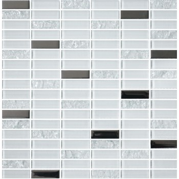 Сарапул ИжевскМозаика белая, платина 15мм*48ммнапольные покрытия купить цена пороги ламинат линолеум виниловая плитка недорого каталог в наличии сайт ассортимент размеры