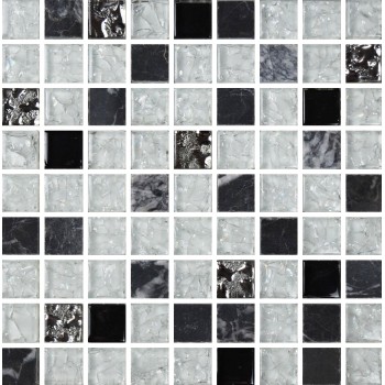 Сарапул Ижевск Мозаика черная, белая, платина 15мм*15мм напольные покрытия купить цена пороги ламинат линолеум виниловая плитка недорого каталог в наличии сайт ассортимент размеры