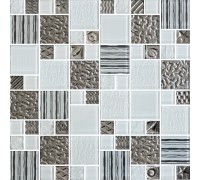 Мозаика платина, белая 48*48мм/23*23мм