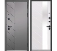 Дверь мет Luxor 2МДФ Пирамида Зеркало 860мм Левая