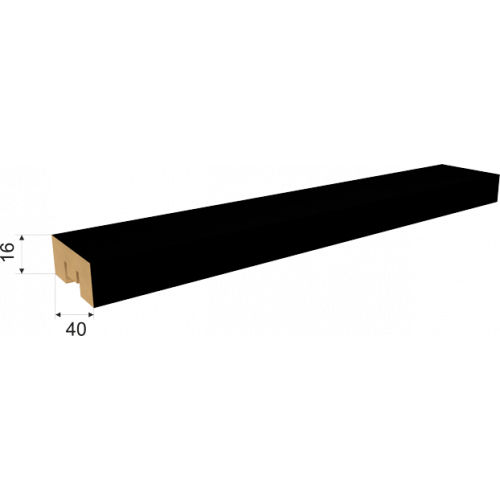 Рейка интерьерная МДФ Бриона Black Edition 2700*16*40мм