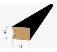 Рейка интерьерная МДФ Ривьера Black Edition 2700*40*30ммм
