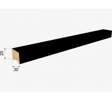 Рейка интерьерная МДФ Милана Black Edition 2700*20*30мм