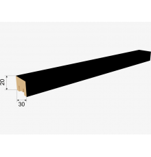 Рейка интерьерная МДФ Милана Black Edition 2700*20*30мм