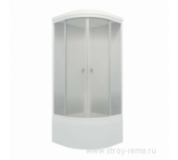 Душ. каб. Лайт 90*90Б 1/4круга, глуб.поддон, Градиент, Белый ДН4(+сифон)