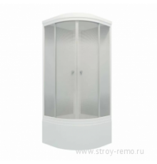 Душ. каб. Лайт 90*90Б 1/4круга, глуб.поддон, Градиент, Белый ДН4(+сифон)