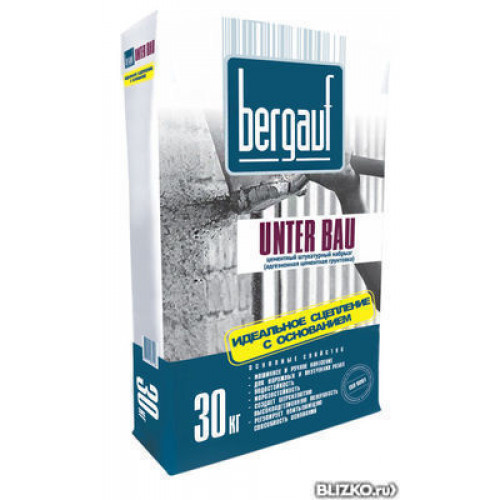 Штукатурка цементная Unter Bau 25кг Bergauf