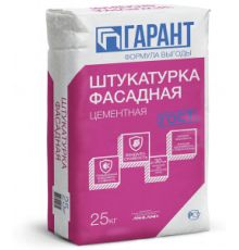 Штукатурка фасадная цементн. Гарант 25кг Гипсополимер