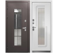 Дверь мет Luxor Termo 7 Букле шоколад 860мм Левая