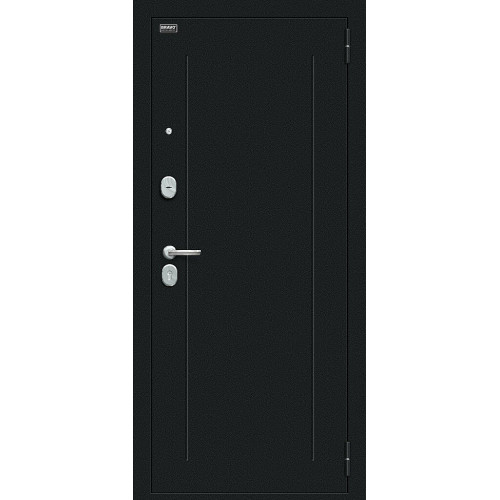 Дверь мет Bravo R-2 Флэш Wenge Ver/Букле черное