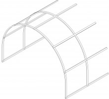 Удлинение к теплице "Усиленная" 2,0м (шаг-0.66) дуга 20*20 осн. 40*20