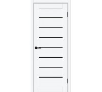 Дверь ДП ПЭТ Браво-22 White Silk Black Shine 