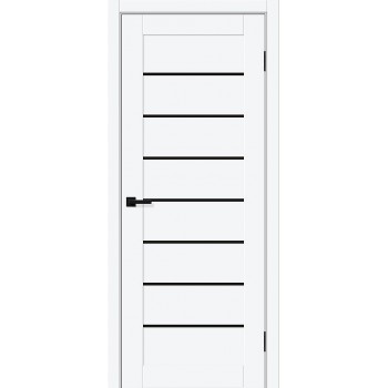 Купить двери недорого межкомнатные и входные по низким ценам в Сарапуле Ижевск Фейерверк красокДверь ДП ПЭТ Браво-22 White Silk Black Shine 