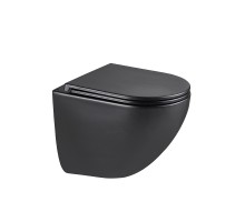 Унитаз подвесной безободковый Lemark GLAZER 9612004 черный мат