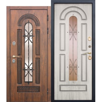 Купить двери недорого межкомнатные и входные по низким ценам в Сарапуле Ижевск Фейерверк красокДверь мет 11см ISOTERMA медный антик Астана милки 860мм Левая