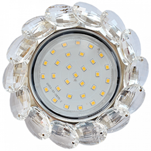 Светильник Ecola GX53 H4 5342 Круг с больш хруст прозр/хром FW53RVECB