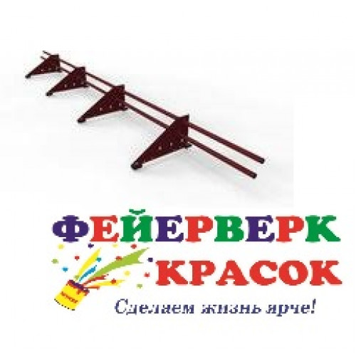 Снегозадержатель ELITE трубчатый 40*20 овал 3м 4 опоры шоколад