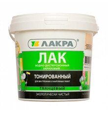 Лак водный тонированный 0,9л махагон Лакра