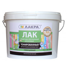 Лак водный тонированный 2,5л дуб Лакра