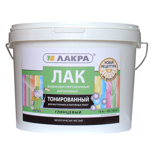 Лак водный тонированный 2,5л орегон Лакра
